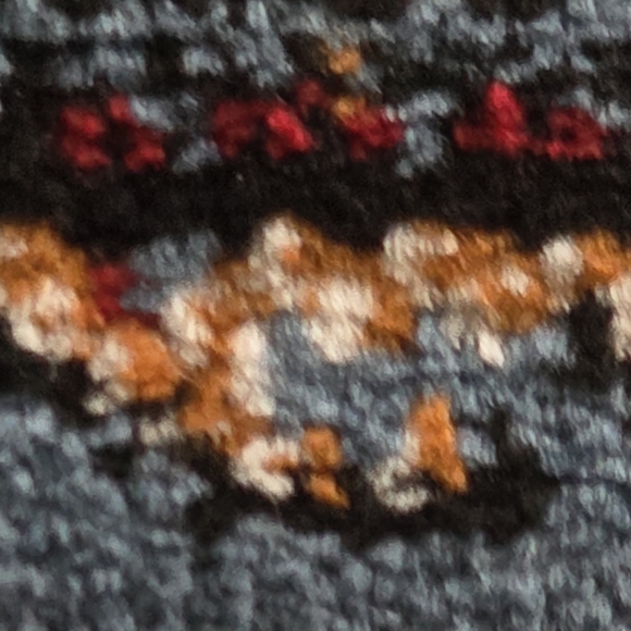 Elegant Blue and Red Patterned Area Rug Handmade Berber - Picture 4 of 6